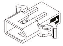 Molex, STANDARD .093" Male Connector Housing, 6.3mm Pitch, 2 Way, 1 Row
