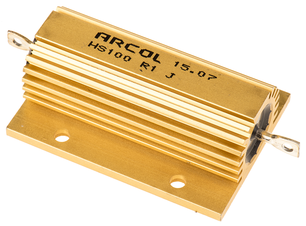 Arcol, 100mΩ 100W Wire Wound Chassis Mount Resistor HS100 R1 J ±5%