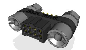 Amphenol Socapex MHDAS Series Straight PCB PCB Header, 8 Contact(s), 1.27 mm Pitch, 2 Row, Shrouded