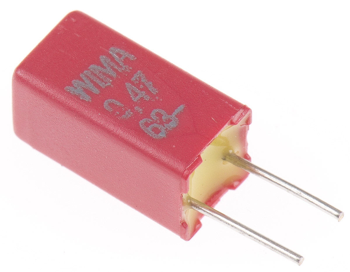 WIMA MKS02 Polyester Film Capacitor, 40 V ac, 63 V dc, ±20%, 470nF, Through Hole