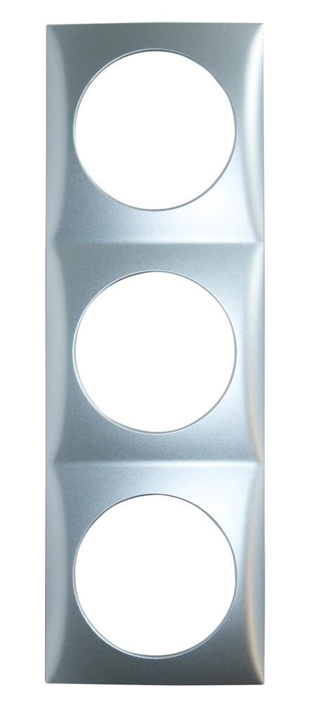 Berker Chrome 3 Gang Light Switch Cover