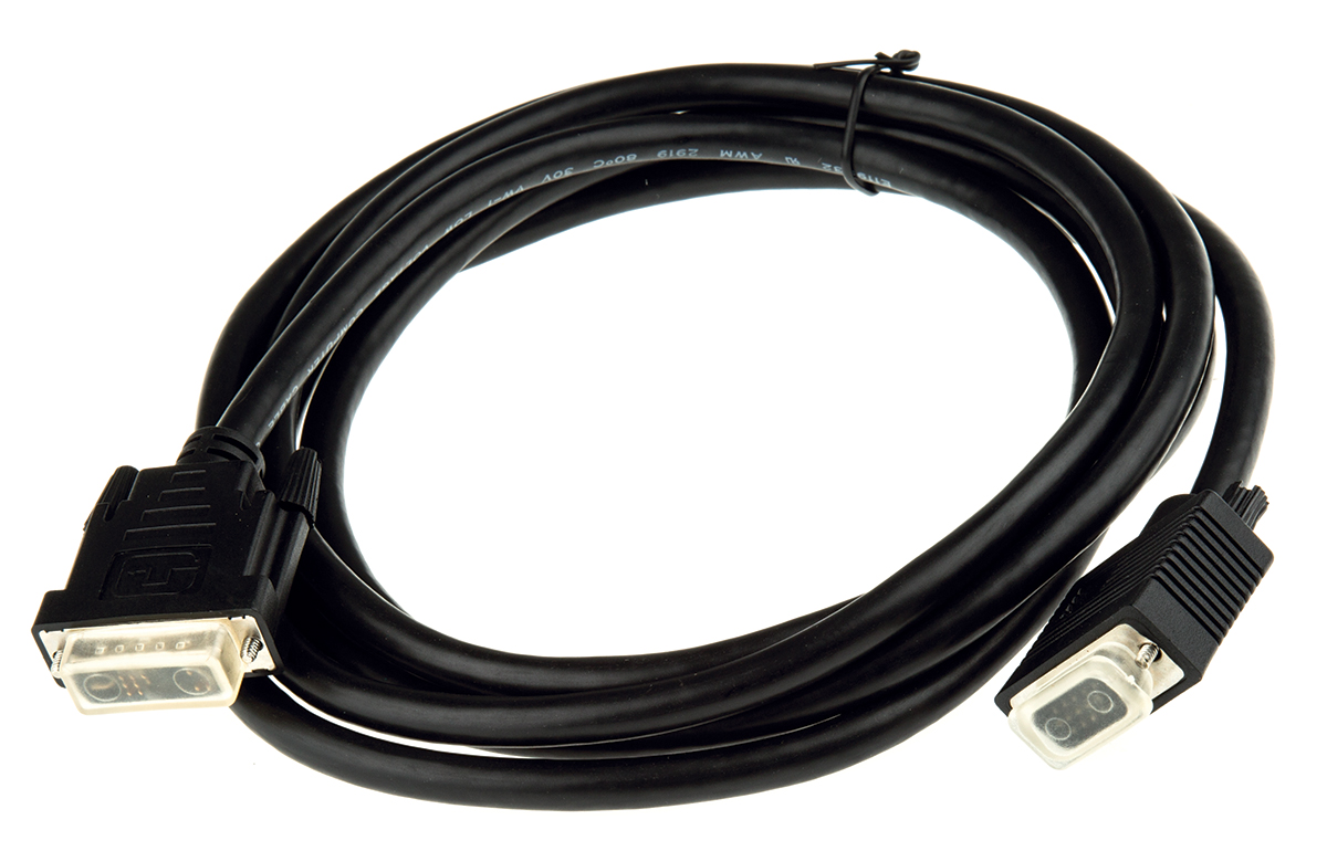 Roline, Male DVI-A to Male VGA Cable, 3mBlack sheath