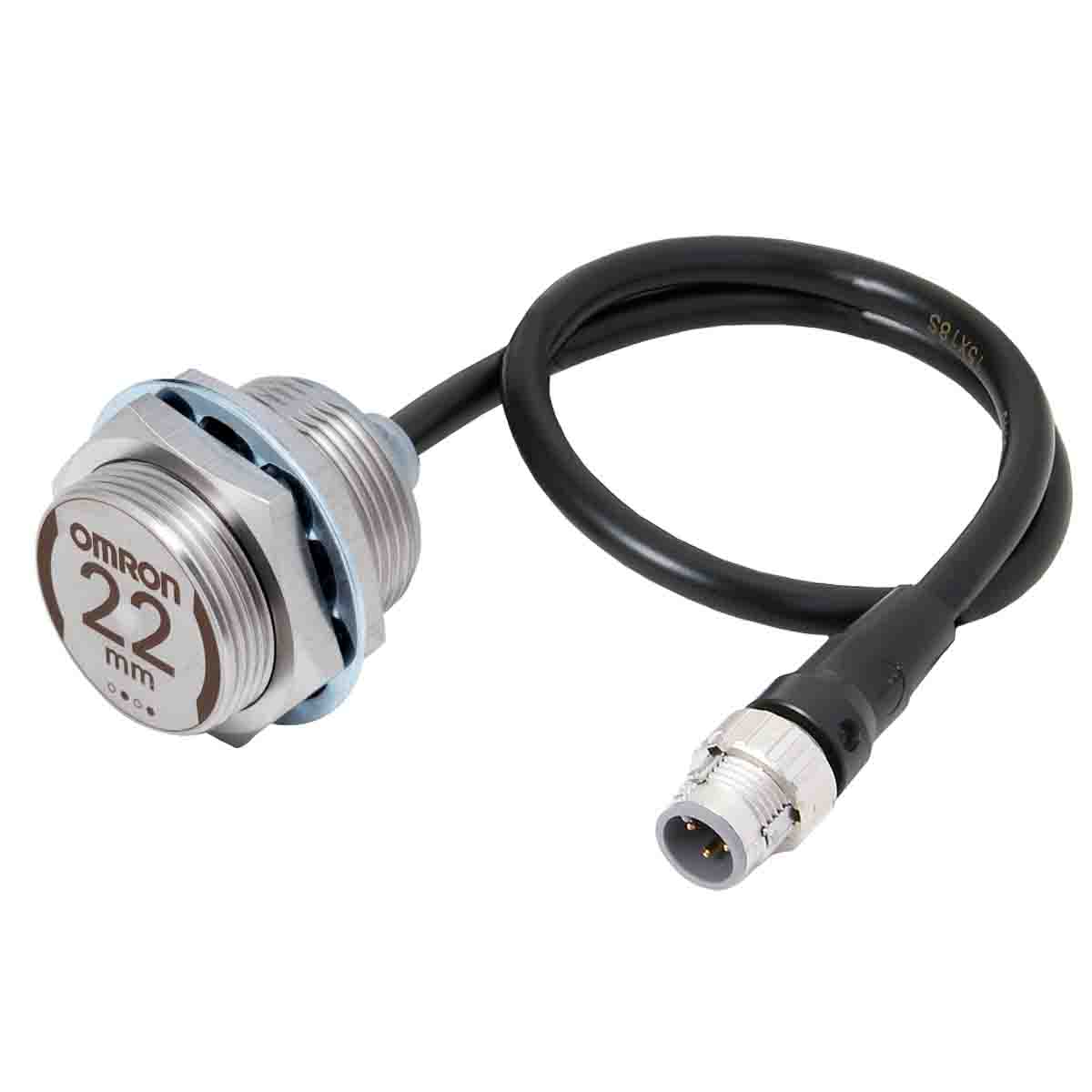 Omron Inductive Threaded Barrel Proximity Sensor, M30, 22 mm Detection, NPN NO, 10 → 30 V dc