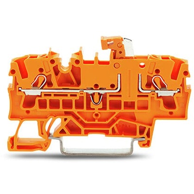 WAGO 2002-1672 TOPJOB S Series Orange, 2.5mm², 1-Level, Push In Termination, ATEX, CSA, IECEx