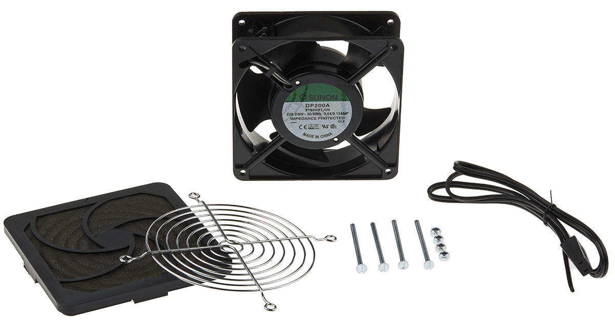 Schneider Electric ClimaSys Series Filter Fan, 230 V, AC Operation, 65 m³/h @ 50 Hz Filtered, 170m³/h Unimpeded, IP20,