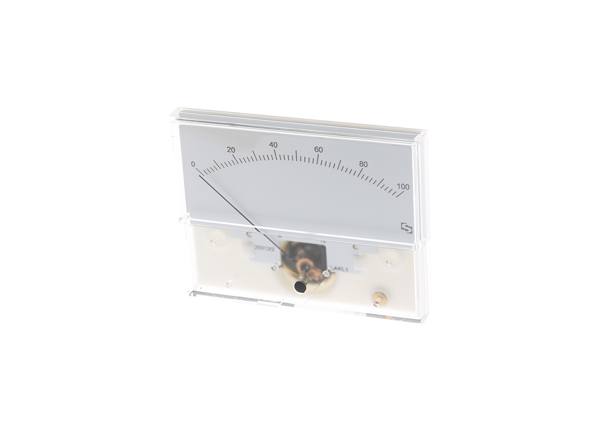 Sifam Tinsley Analogue Panel Ammeter 100μA DC, 40.5mm x 91.5mm, ±1.5 % Moving Coil