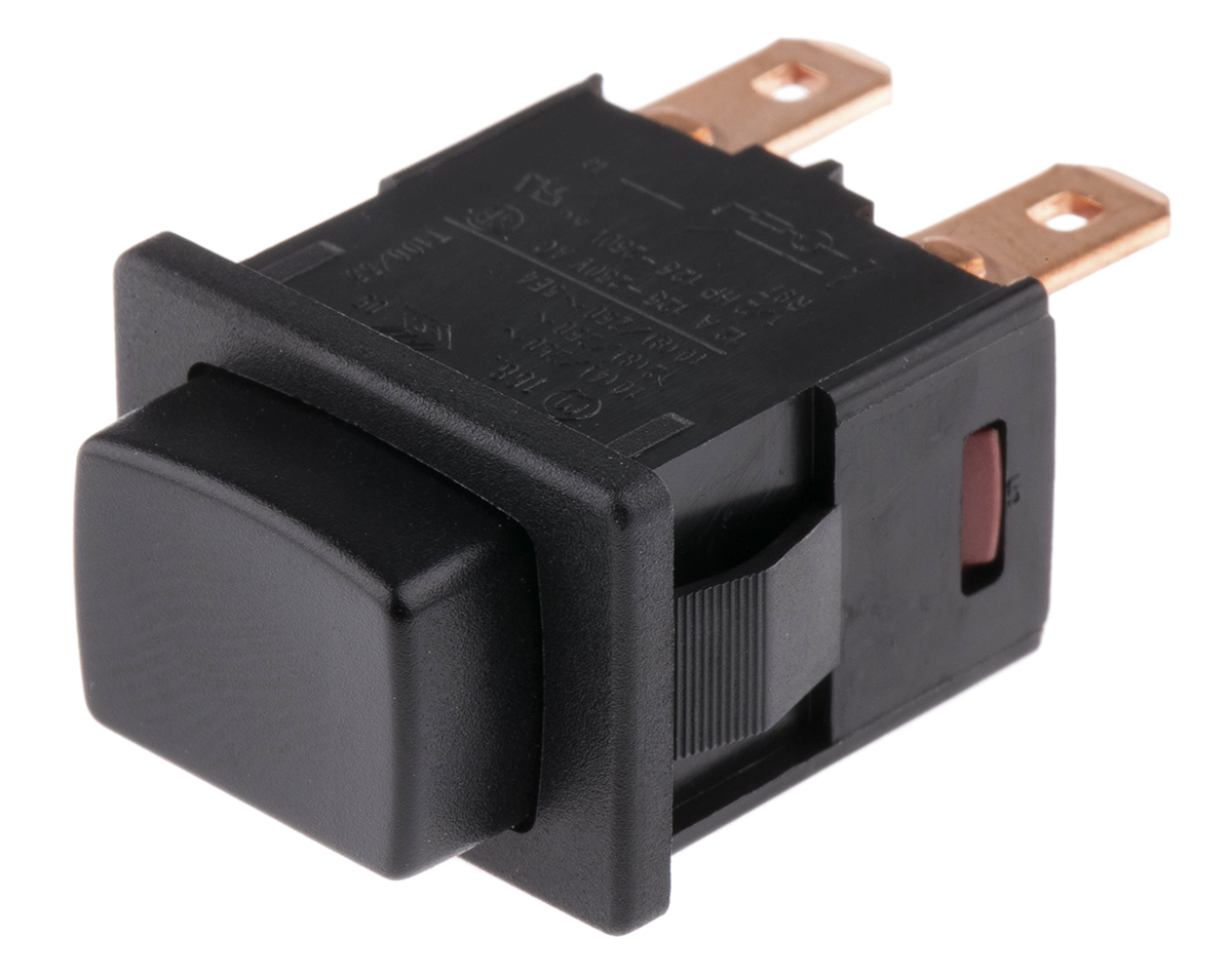 Marquardt Push Button Switch, Latching, Panel Mount, SPST, 250V ac, IP40