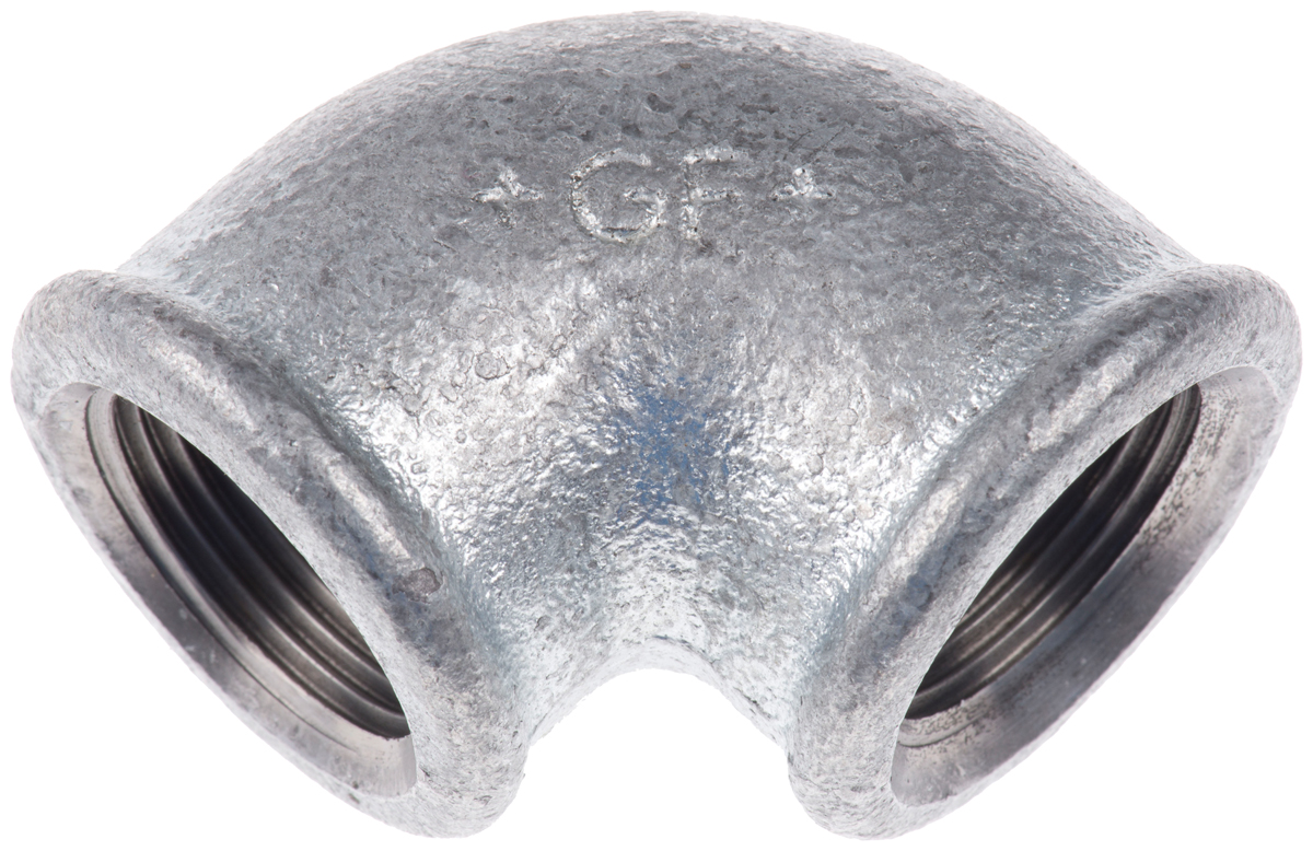 Georg Fischer Galvanised Malleable Iron Fitting, 90° Elbow, Female BSPP 3/4in to Female BSPP 3/4in