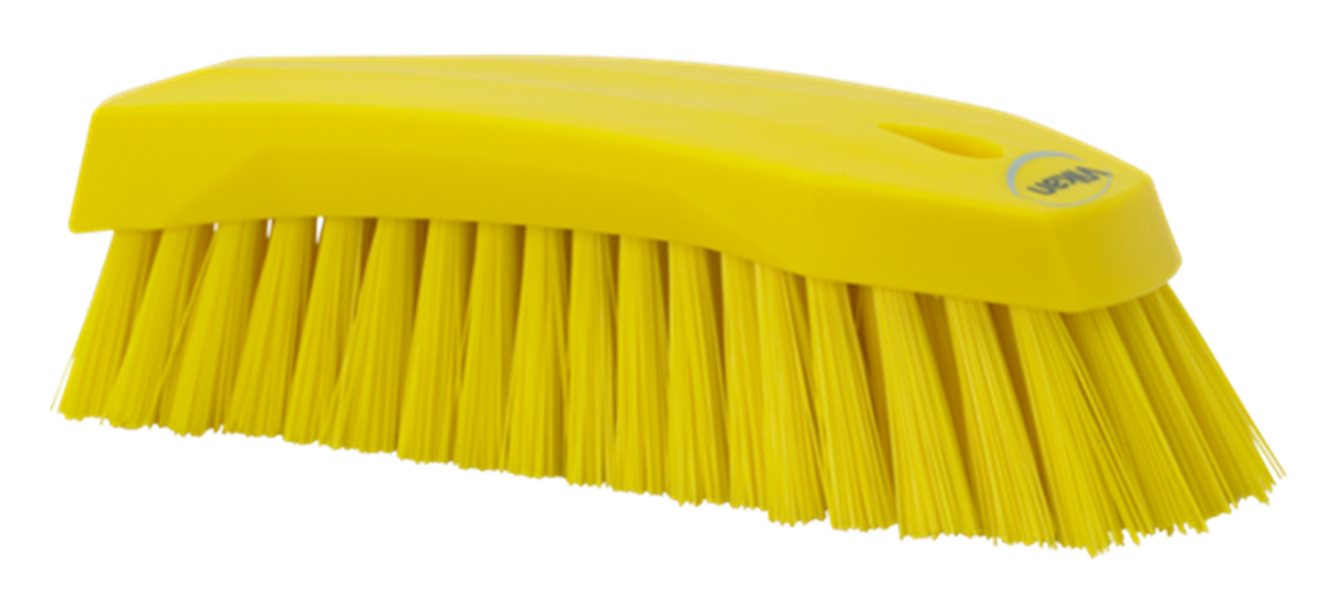 Vikan Hard Bristle Yellow Scrubbing Brush, 36mm bristle length, Polyester bristle material