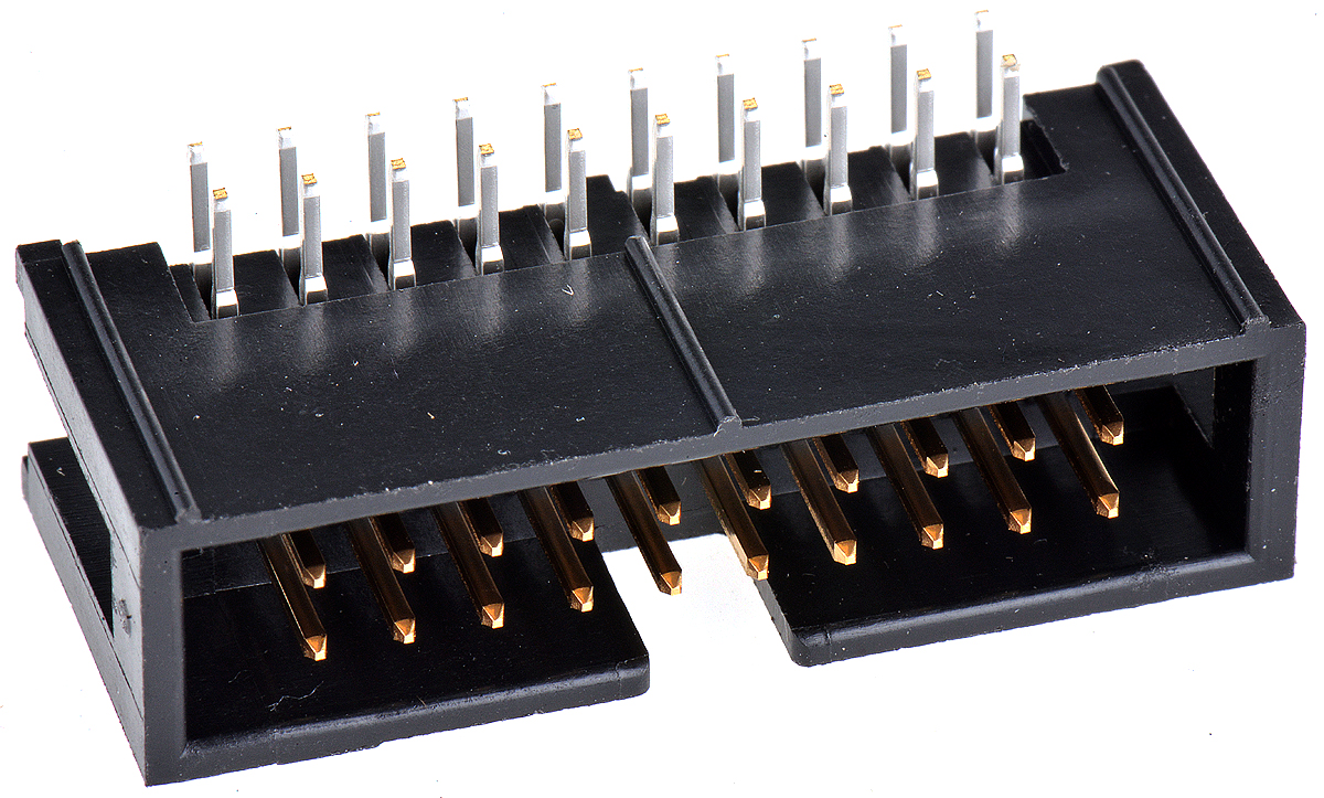 Hirose HIF3F Series Right Angle Through Hole PCB Header, 20 Contact(s), 2.54 mm Pitch, 2 Row, Shrouded