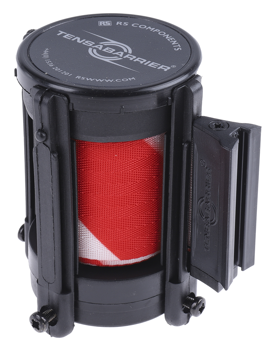 Tensator Red & White Retractable Barrier, 2.3m, Red, White Tape