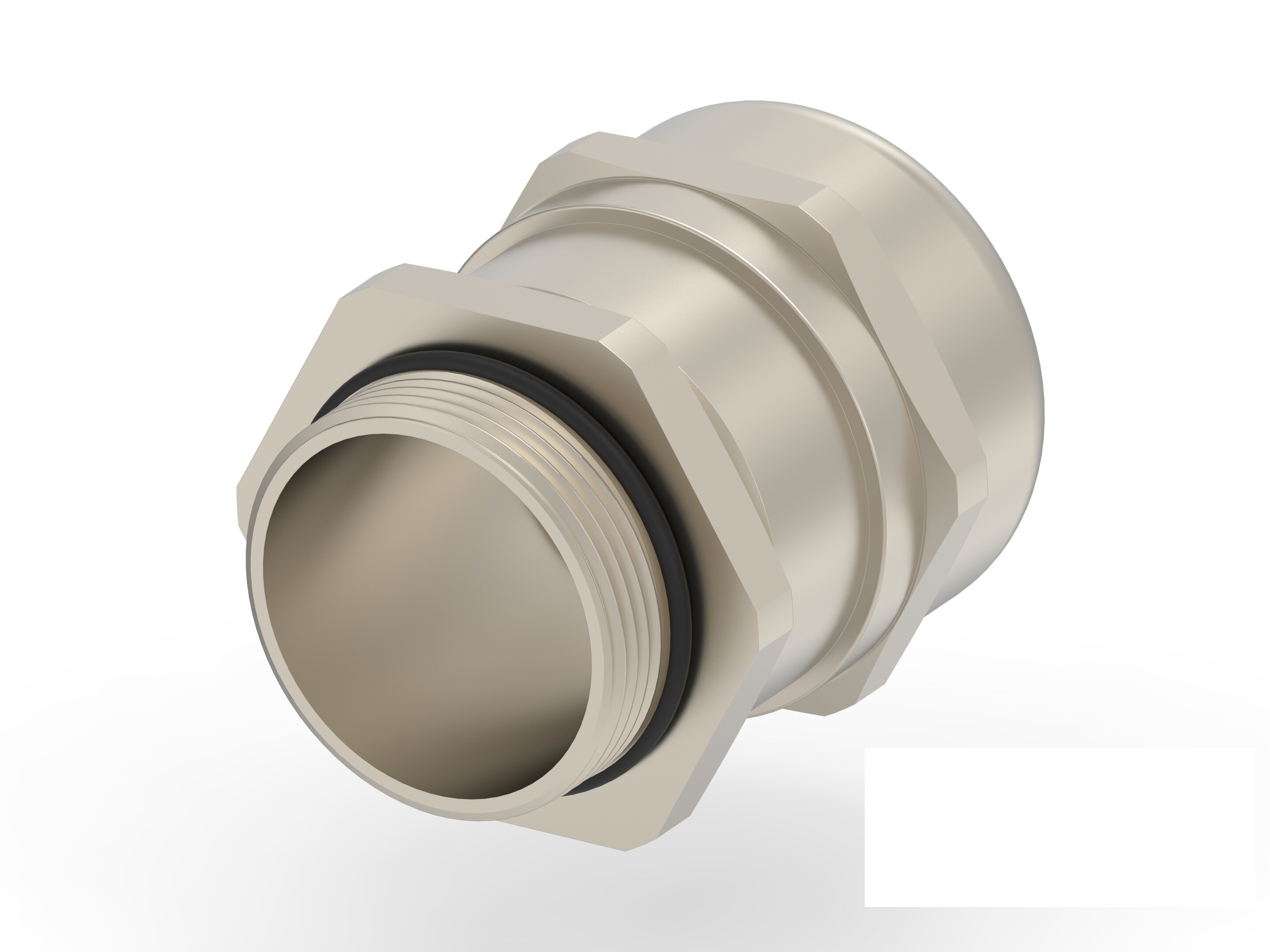 Entrelec 1SNG Series Brass Brass, CR, NBR Cable Gland, M32 Thread, 18mm min., 25mm max., IP66, IP68