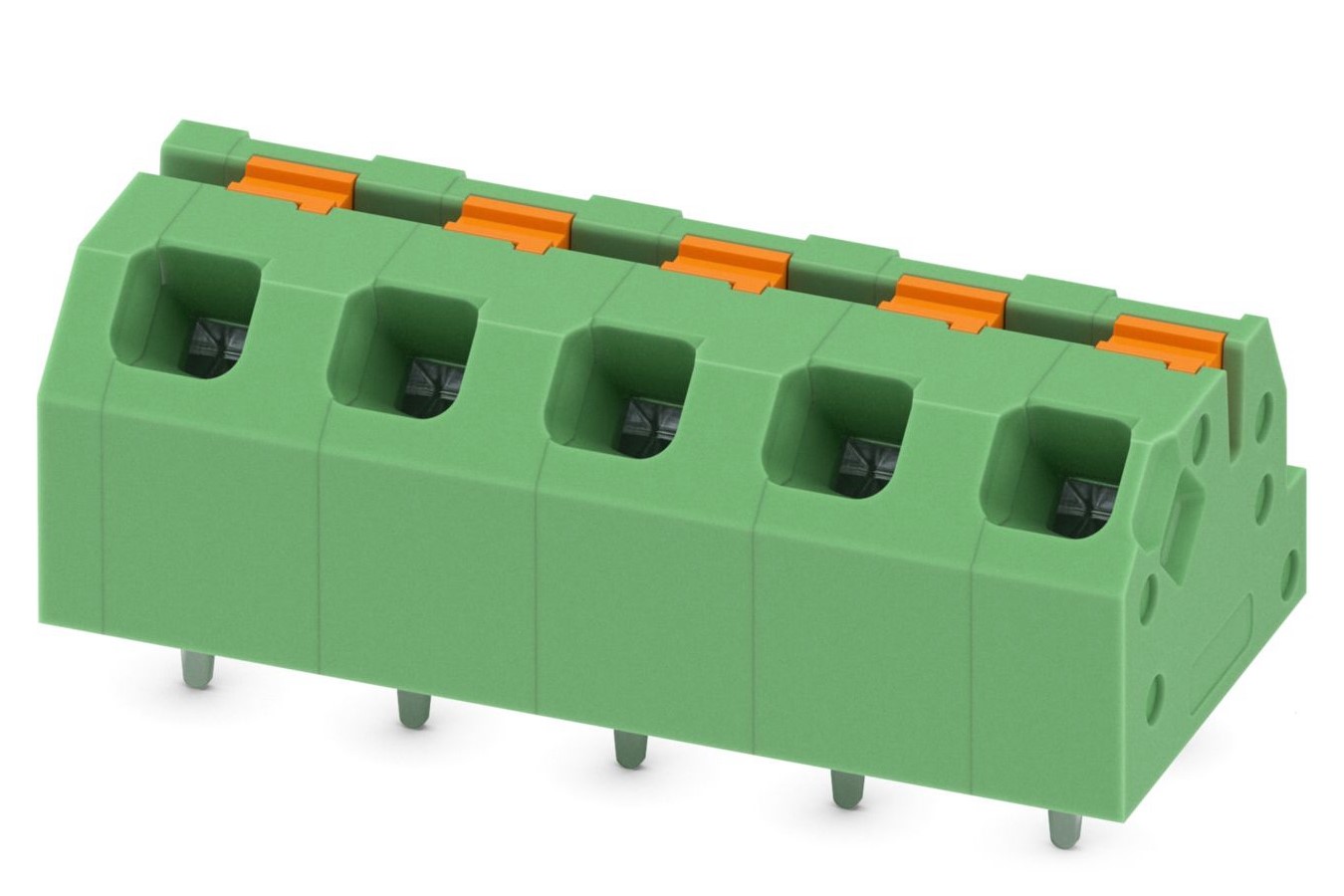 Phoenix Contact SPTAF 1/ 5-5.0-IL Series PCB Terminal Block, 5-Contact, 5mm Pitch, Through Hole Mount, 1-Row, Screw