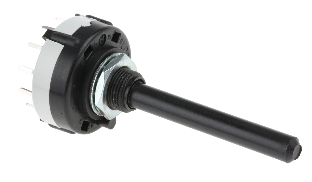 Lorlin, 4 Position 3PST Rotary Switch, 150 mA @ 250 V ac, Through Hole