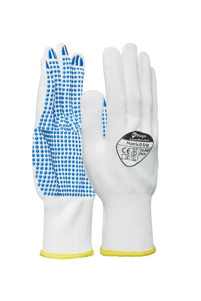 Polyco Healthline Matrix D Grip White Polyvinyl Chloride Work Gloves, Size 10