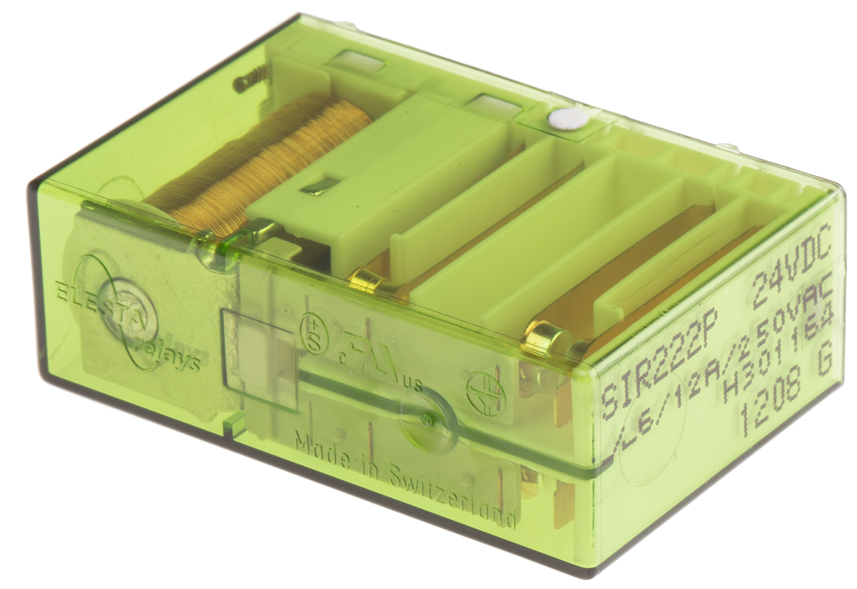 Elesta PCB Mount Force Guided Relay, 24V dc Coil Voltage, 2 Pole, DPDT