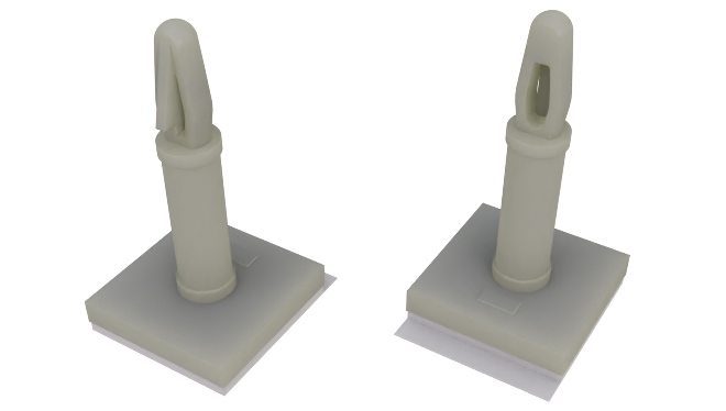 15.9mm High Nylon 66 PCB Support for 3.18mm PCB Hole, 12.7 x 12.7mm Base