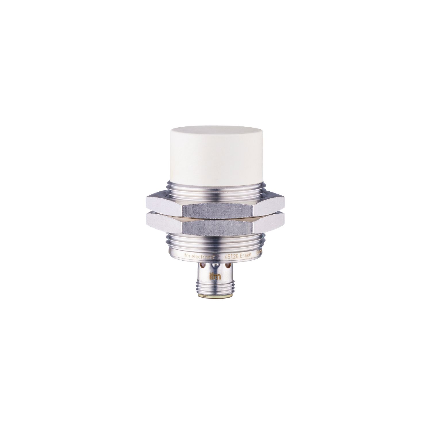 ifm electronic Inductive Threaded Barrel Proximity Sensor, M30, 22 mm Detection, PNP NO, 10 → 36 V dc