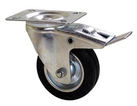 Guitel Hervieu Braked Swivel Castor Wheel, 100kg Capacity, 100mm Wheel