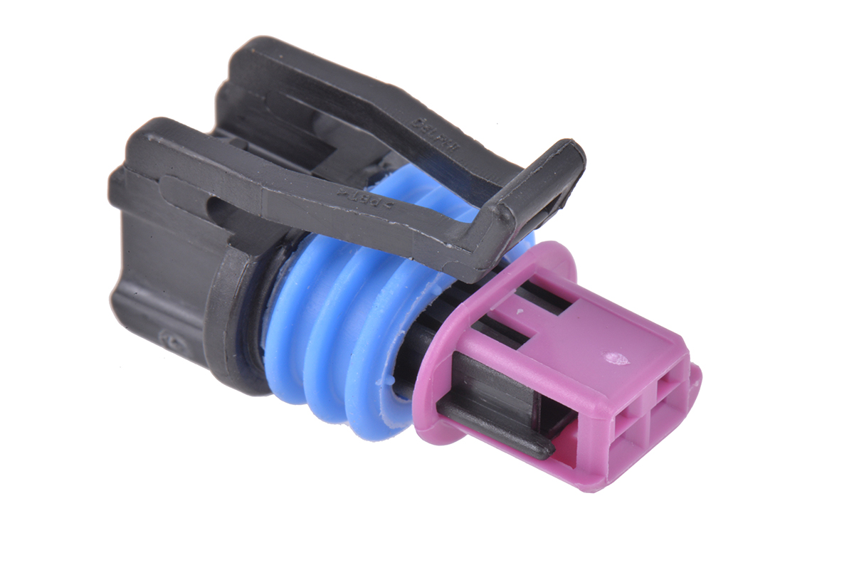 Delphi, GT 150 Automotive Connector Socket Black Cable Mount 2 Way, Crimp Termination 15449028