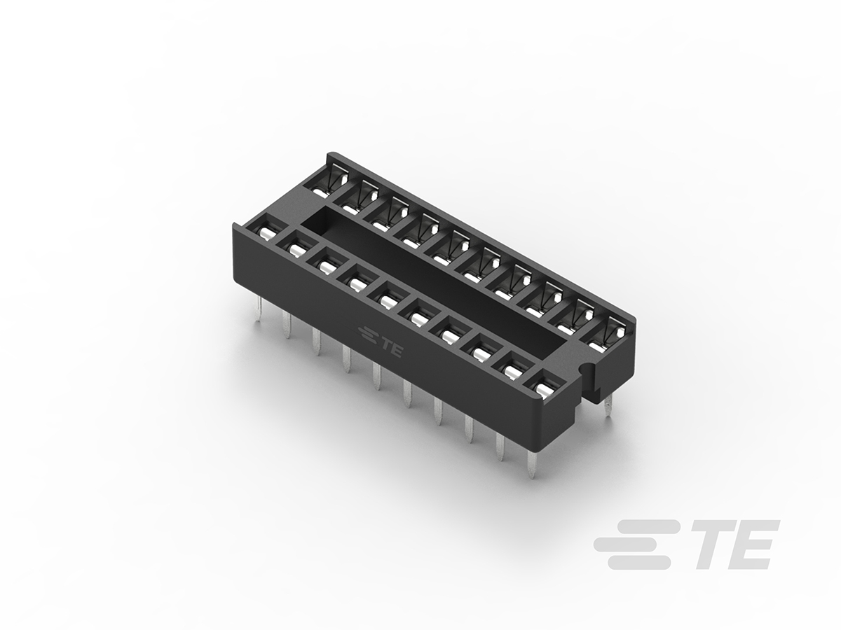 TE Connectivity 2.54mm Pitch Straight 20 Way, Through Hole Ladder IC Dip Socket, 1A