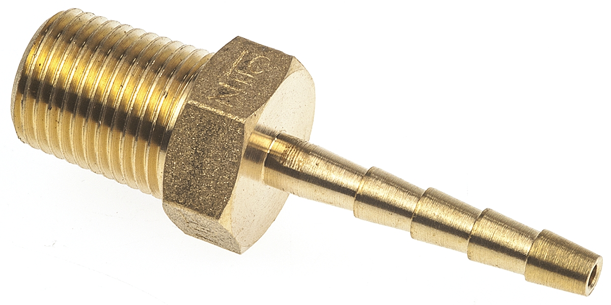 Nito Hose Connector Hose Tail Adaptor, R 1/8in 1/8in ID