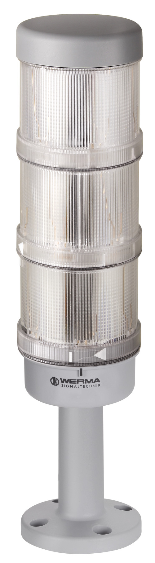 Werma KombiSIGN 72 Series Red/Green/Yellow Signal Tower, 3 Lights, 24 V