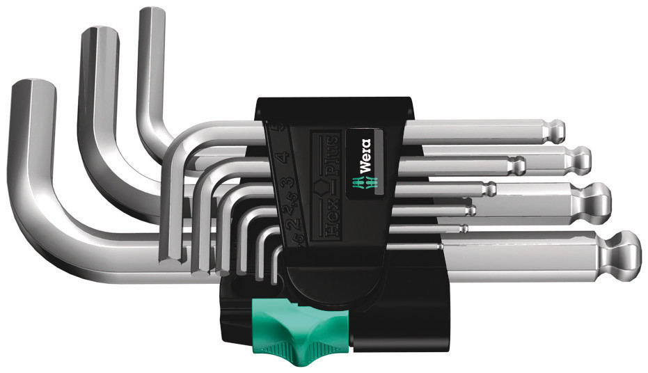 Wera 9 piece L Shape Metric, 1 x 1.5x50mm