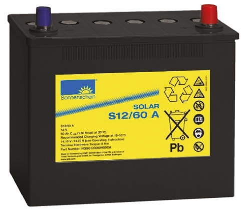 Sonnenschein 12V Posts Sealed Lead Acid Battery, 60Ah