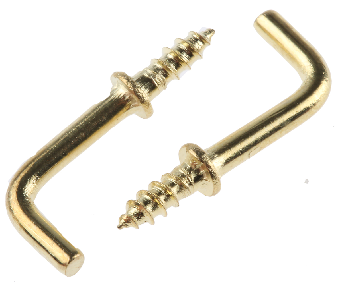 RS PRO Brass, Screw Hook, 20mm, 13mm