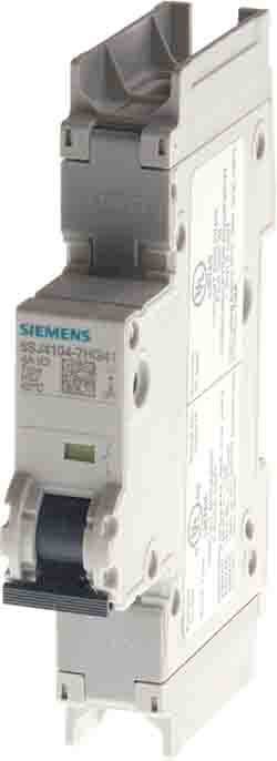 Siemens SENTRON 5SJ4 MCB, 1P, 10A Curve C, 400V AC, 60V DC, 14 kA Breaking Capacity