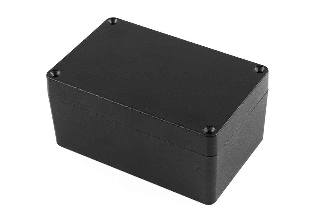 Hammond 1590Z Series Black Die Cast Aluminium Alloy Enclosure, IP68, Flanged, Black Lid, 125 x 81 x 59mm