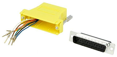 MH Connectors D-sub Adapter Female 25 Way D-Sub to Female RJ45