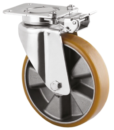 Tente Braked Swivel Castor Wheel, 600kg Capacity, 200mm Wheel