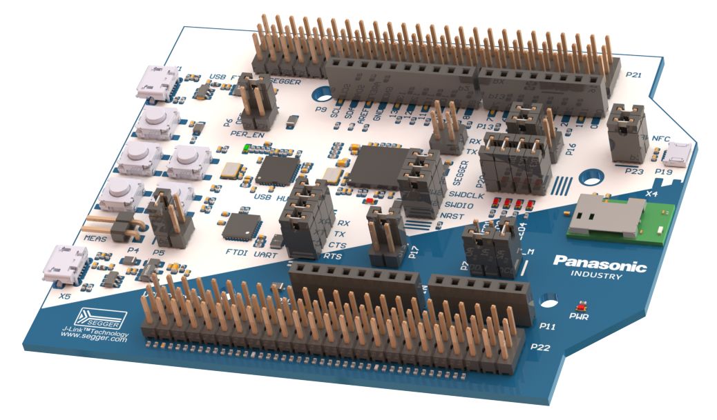 Panasonic PAN1780 Bluetooth® Low Energy Module Bluetooth Evaluation Board for PAN1780 Module 2.4GHz ENW89854AUKF