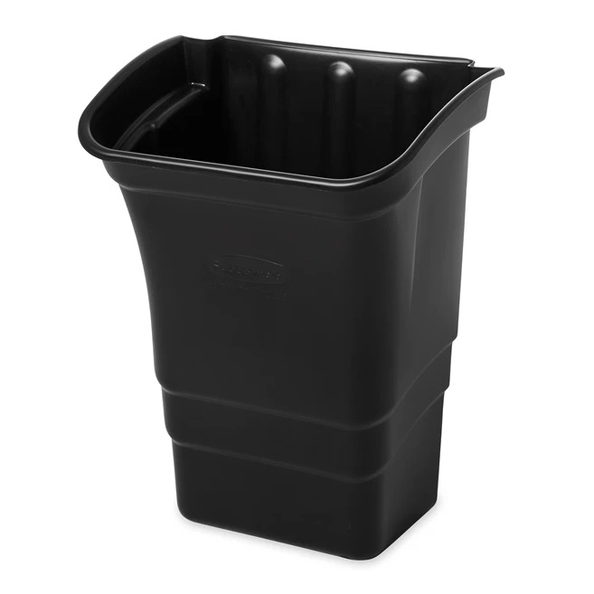 Rubbermaid Commercial Products Refuse Bin 8gal Black Plastic Waste Bin