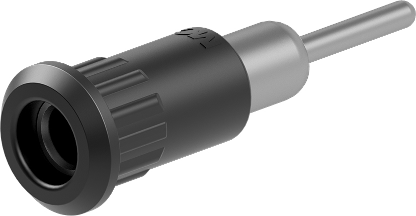 Staubli Black Socket Test Socket, Solder Termination, 25A, 30V ac, Nickel Plating