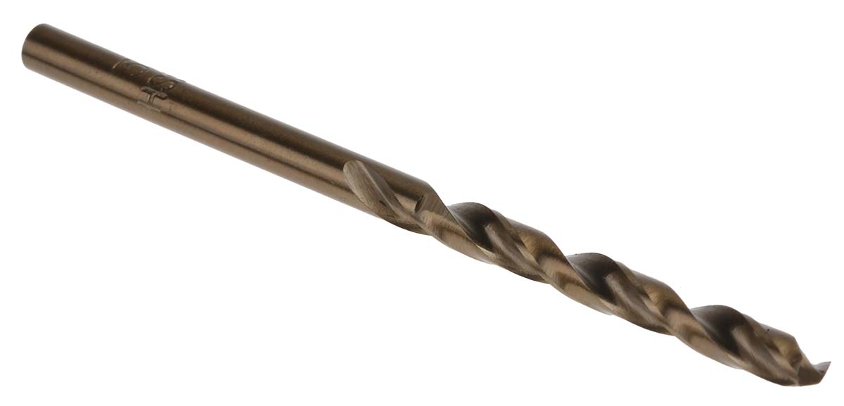 RS PRO HSCo Twist Drill Bit, 3.3mm Diameter, 65mm Overall