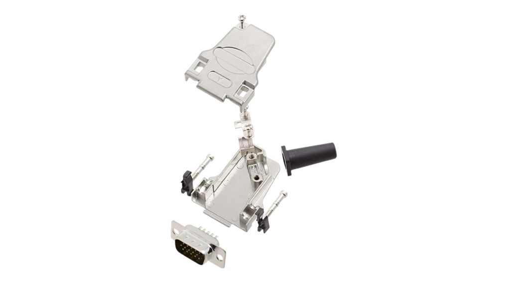 Encitech Connectors 6355 9 Way Side Entry Cable Mount Solder D-sub Connector Plug