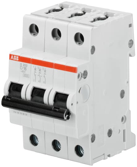 ABB System Pro M Compact S200 MCB, 3P, 1A Curve D