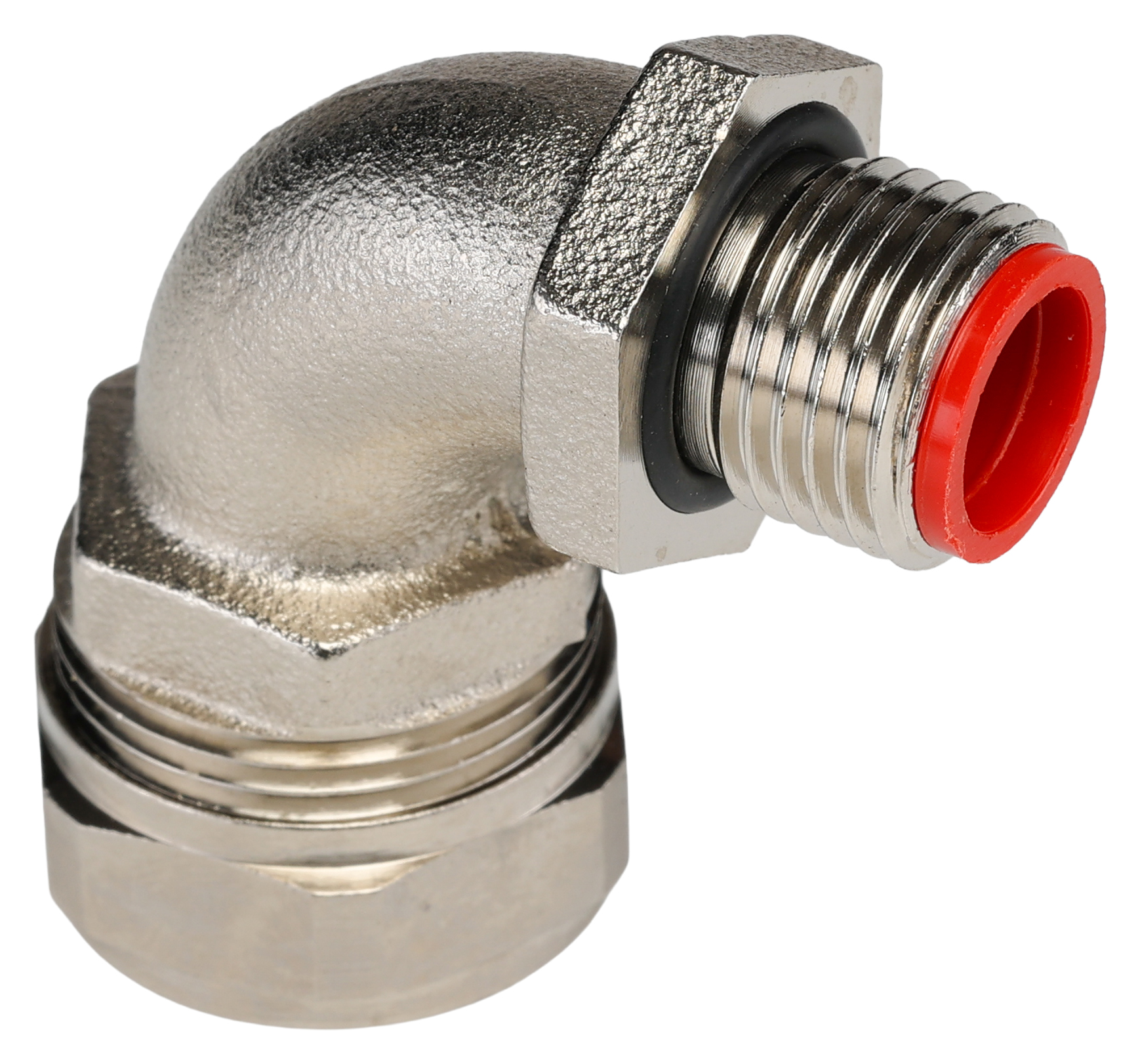 Adaptaflex Straight, Conduit Fitting, 16mm Nominal Size, M16, Nickel Plated Brass, Silver
