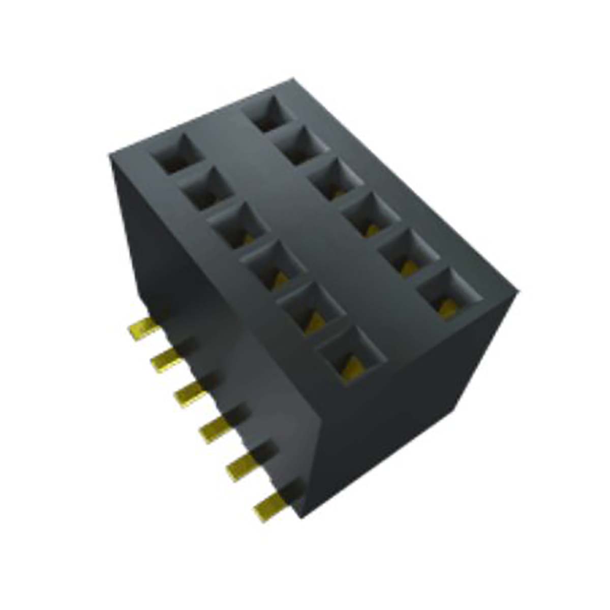 Samtec RSM Series Straight Through Hole Mount PCB Socket, 8-Contact, 2-Row, 1.27mm Pitch, Solder Termination