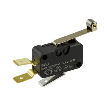 ZF Roller Lever Micro Switch, Tab Terminal, 16 A @ 250 V ac, SP-CO