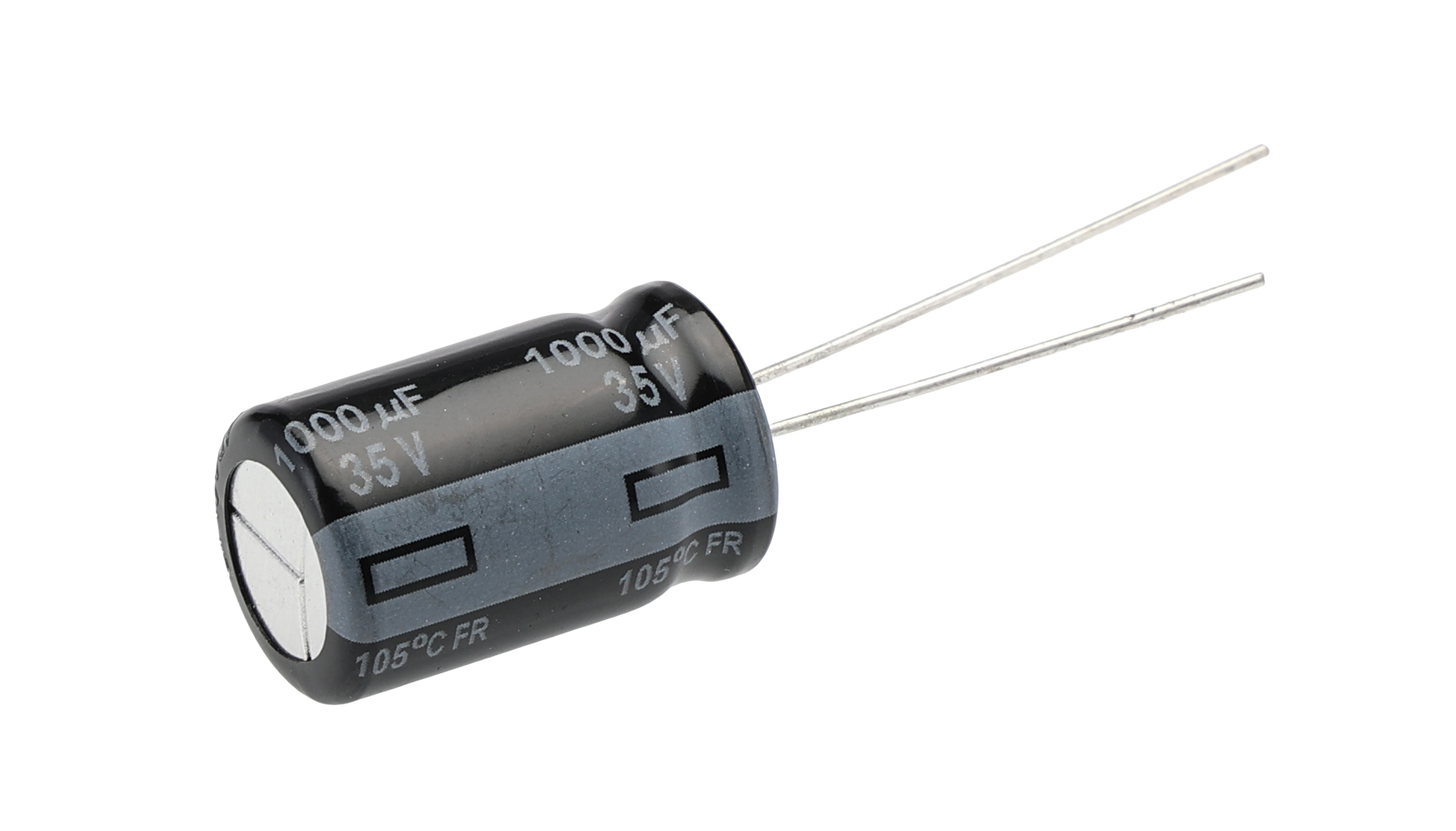 Panasonic 1000μF Aluminium Electrolytic Capacitor 35V dc, Radial, Through Hole - EEUFR1V102