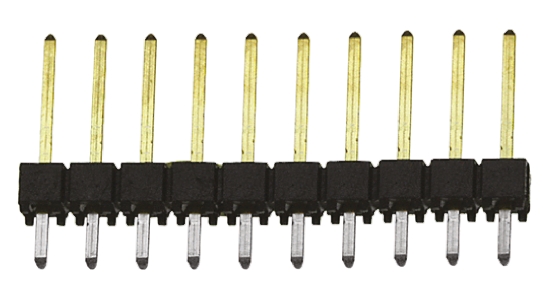 Samtec TSW Series Straight Through Hole Pin Header, 10 Contact(s), 2.54 mm Pitch, 1 Row, Unshrouded