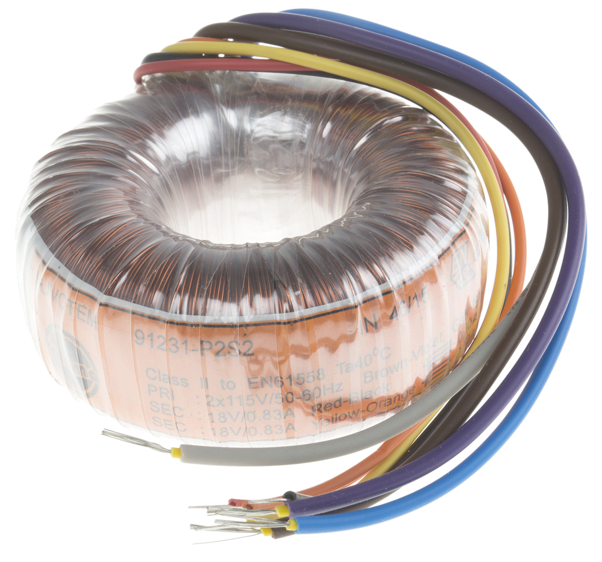 Nuvotem Talema 115 V ac, 230 V ac, 2 x 18V ac Toroidal Transformer, 30VA 2 Output