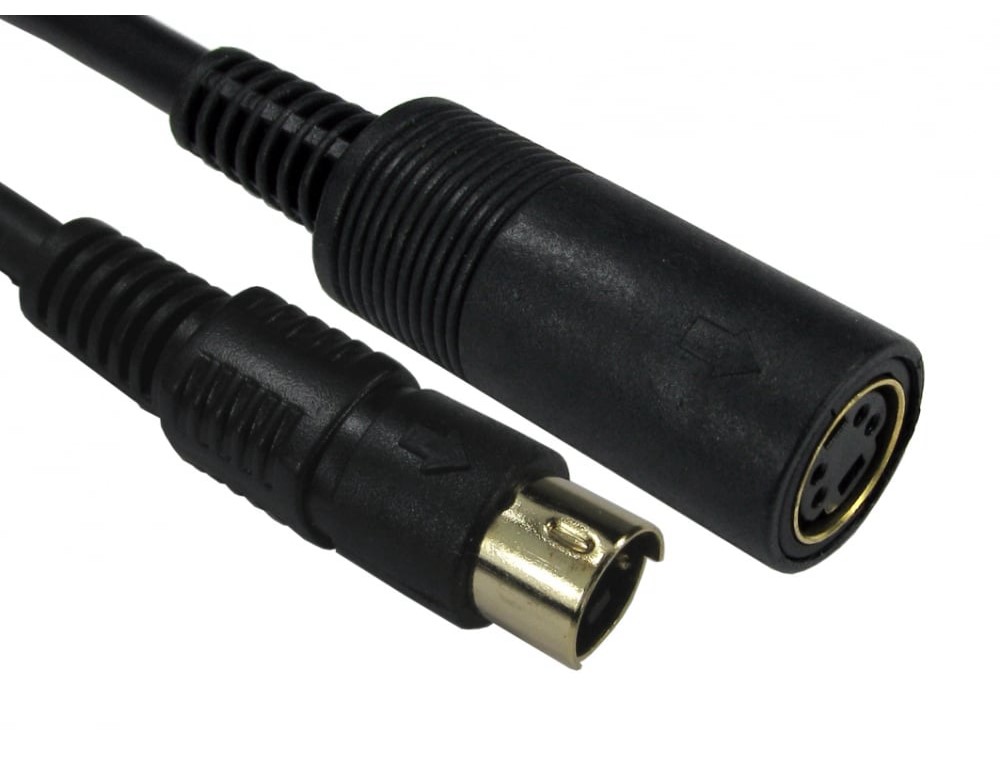 RS PRO Male SVHS to Female SVHS Black DIN Cable 1.5m