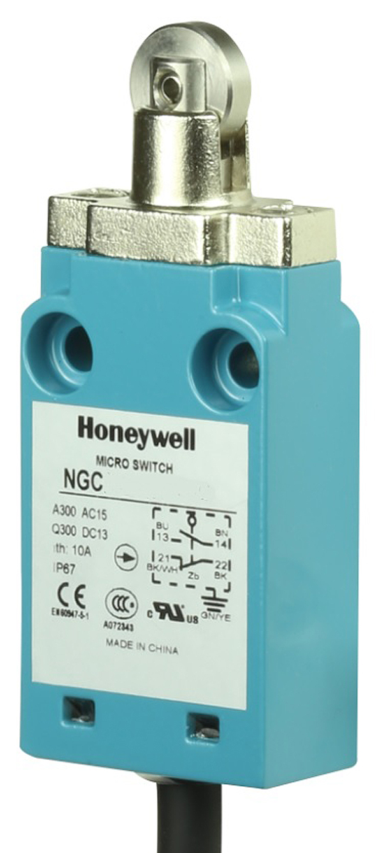 Honeywell NGC Series Roller Plunger Limit Switch, NO/NC, IP67, SPDT, Metal Housing, 240V ac Max, 120 V ac 6 A, 125 V dc