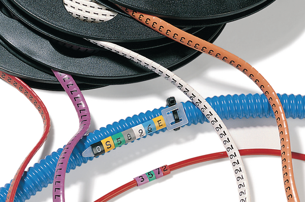 HellermannTyton HODS85 Suspend Cable Marker, Yellow, Pre-printed "0", 1.8 → 6.3mm Cable, for AT1, AT2 or AT3