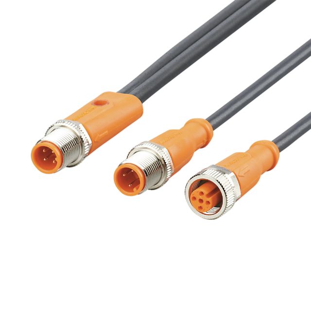 ifm electronic Male 5 way M12 to Female 5 way M12 Communication Cable, 0.2 m